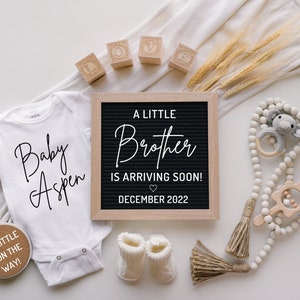 It's A Boy Gender Reveal Boy Pregnancy Announcement, Little Brother Social Media, Gender Announcement Digital, Gender Reveal Ideas, Pregnacy