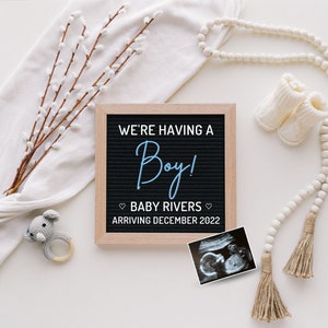 It’s A Boy Gender Reveal Boy Pregnancy Announcement, Little Brother Social Media, Gender Announcement Digital, Gender Reveal Ideas, Pregnacy