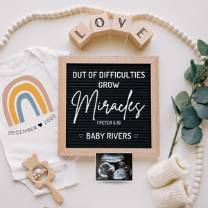 Anuncio digital de embarazo, Redes sociales, Anuncio de embarazo digital, Rainbow Baby, Letter Board Baby, Gender Reveal Ideas, Pregnacy