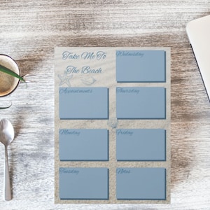 Beach-Weekly Planner Desk Notepad
