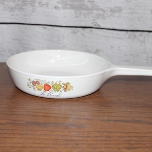 Spice of Life 6 1/2 inch Le Persil P-38-B Menu-ette Vintage Corning Ware Round Skillet Frying Pan