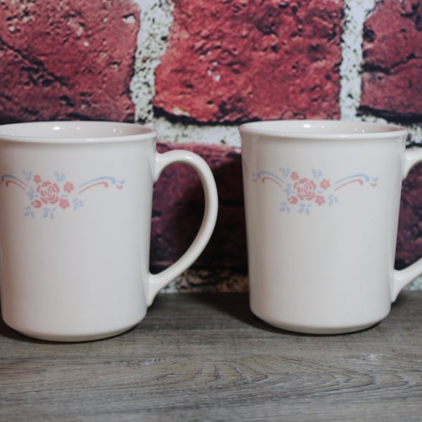 2 Corning English Breakfast Coffee Mug Tea Cup