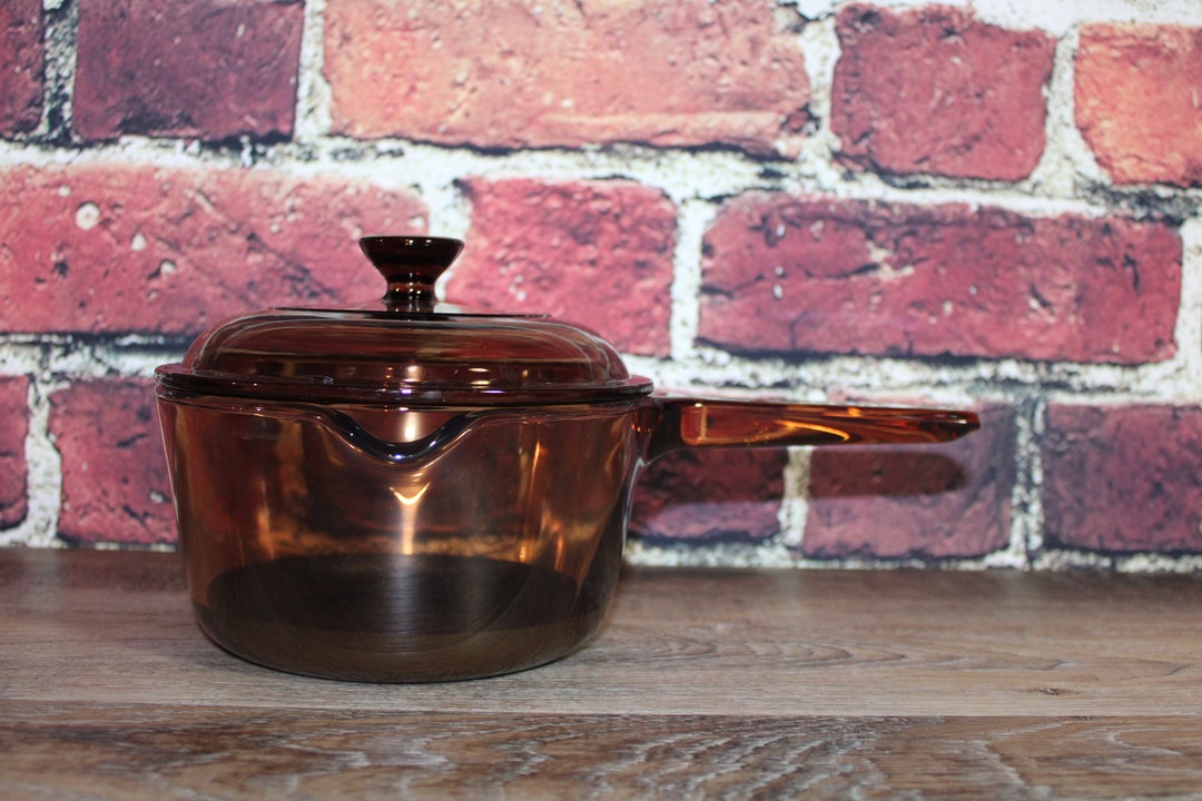 Vision Corning 1 Liter Sauce Pan With Pour Spout Teflon Etsy