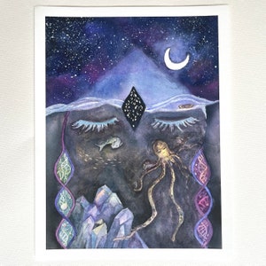 Goddess Isis, High Priestess card from the Lovely Om Tarot