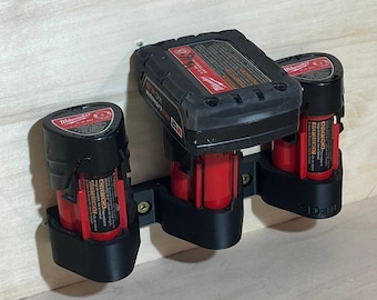 Milwaukee M12 Battery Mount // Triple // Double // Single