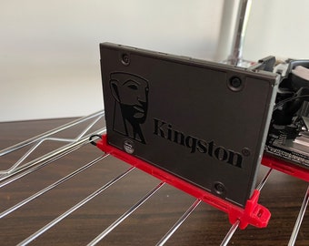 2.5" SSD Holder for Mining Wire Rack // Wire Shelf // 3D printed //