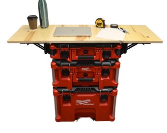 Multi-piece bundle wood worktop compatible with Milwaukee Packout by 3Dbility // Workstation // Workbench // Plywood // multi-sections //