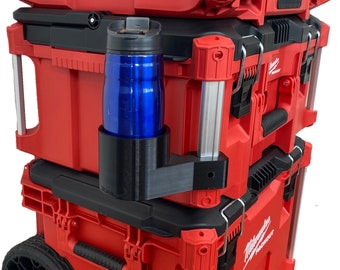 Cup / Mug / Water / Can Holder compatible with Milwaukee Packout by 3Dbility  - Multipurpose Holder