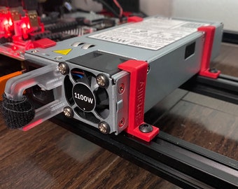 Server Power Supply Mounting Holders for Mining Rig // 3D printed //
