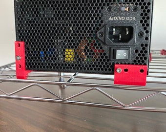 ATX Power Supply Mounting Holders for Wire Mining Rig Shelf // Multi Purpose // 3D printed //
