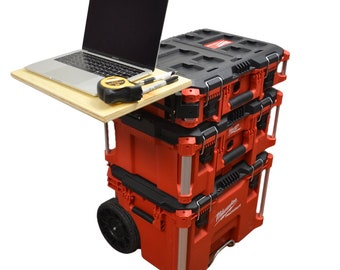 Side Wood Worktop compatible with Milwaukee Packout by 3Dbility // Foldable Side Table