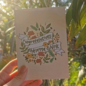 Custom botanicals card