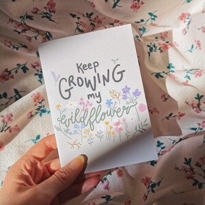 Custom positive wildflower card