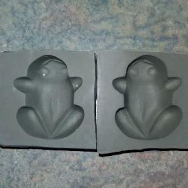 2~ Frog* Cream Cheese Mint Mold Vintage NOS Rubber Gray Voorhees #1494 Powdered Sugar Fondant & Chocolate  Boy Kids Party Clay Polymer CUTE!