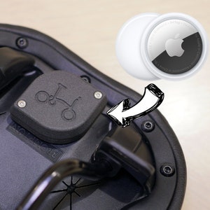 Apple AirTag saddle mount for Brompton, 3D printed