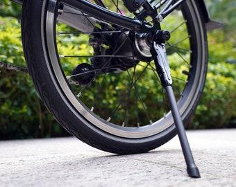 Cyber-style kickstand for Brompton A-line and C-line with carbon fiber or aluminum strut
