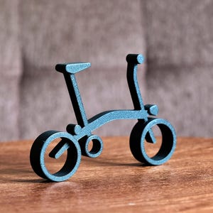 Brompton bicycle modern line art floating 3D printed sculpture