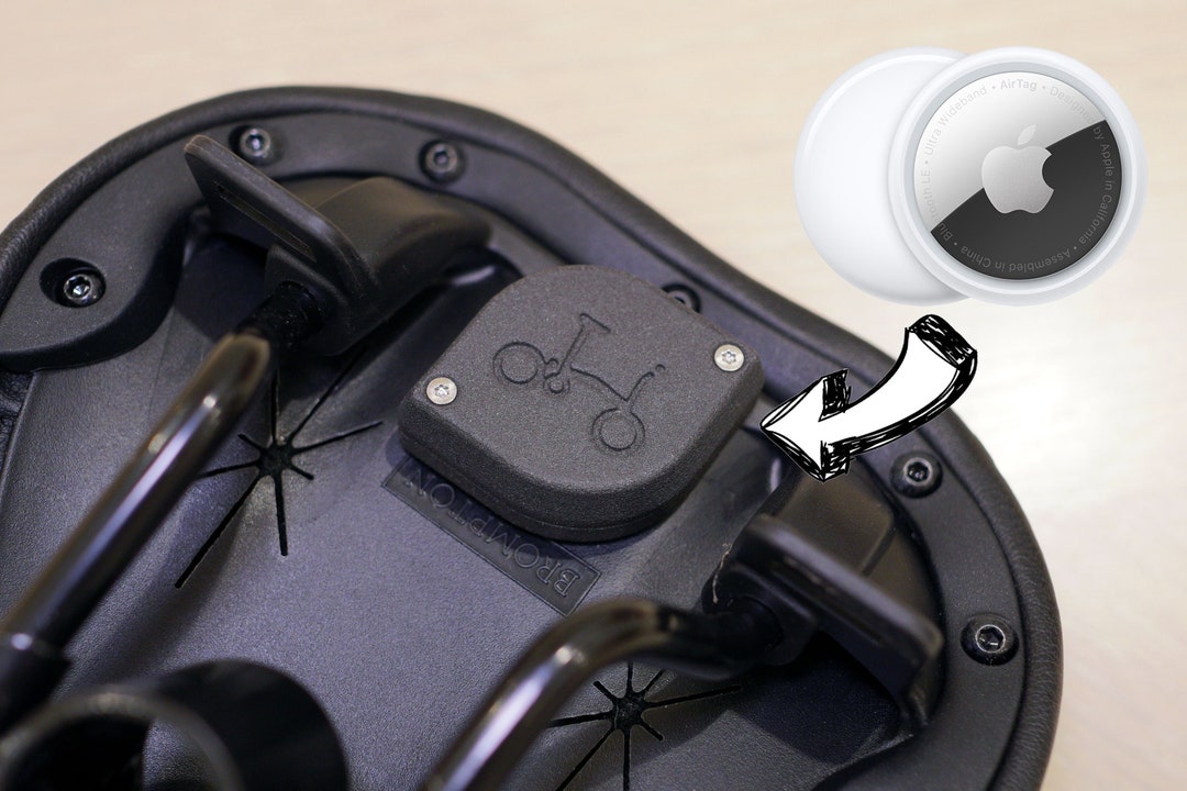 Apple AirTag Brompton Bicycle Saddle Mount Kit, 3D Printed