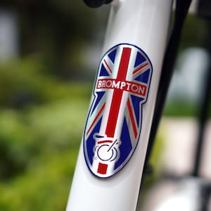 Union Jack vintage metallic front stem badge for Brompton