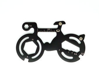Porte-clés portable 10 en 1 pour vélo multi-outils en acier inoxydable