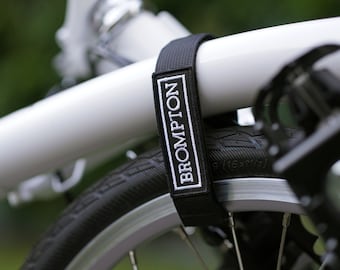 Brompton embroidered Velcro tiedown carry strap