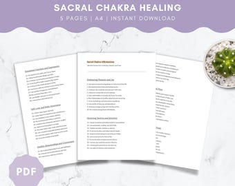 100 Sacral Chakra Affirmations for Creativity, Passion, and Flow / 100 Powerful Affirmations to Balance and Energize Your Sacral Chakra / A4