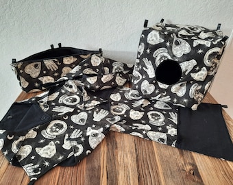 Ensemble de 6 hamacs pour petits animaux Witchy (Sugar Glider/ Rat/ Hampster)