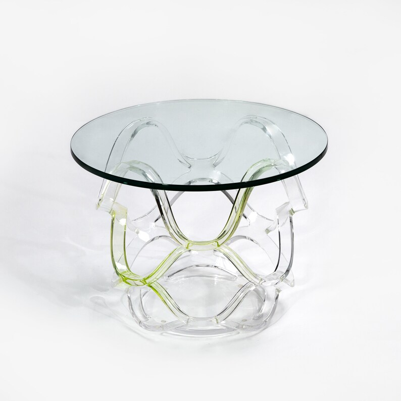 Round Glass Dining Table, Clear Dining Table, Round Dining Table
