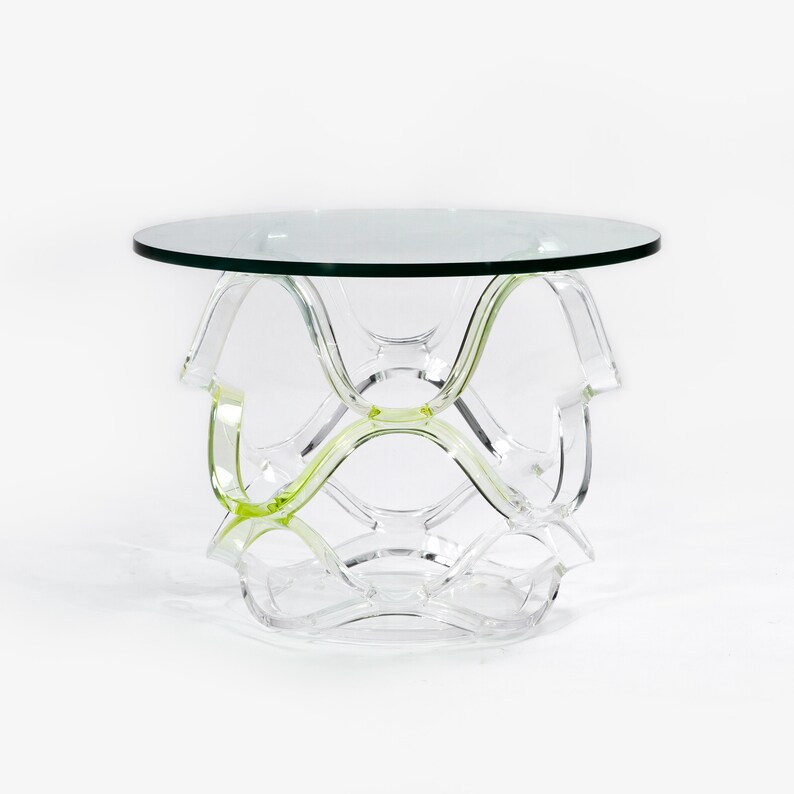 Round Glass Dining Table, Clear Dining Table, Round Dining Table