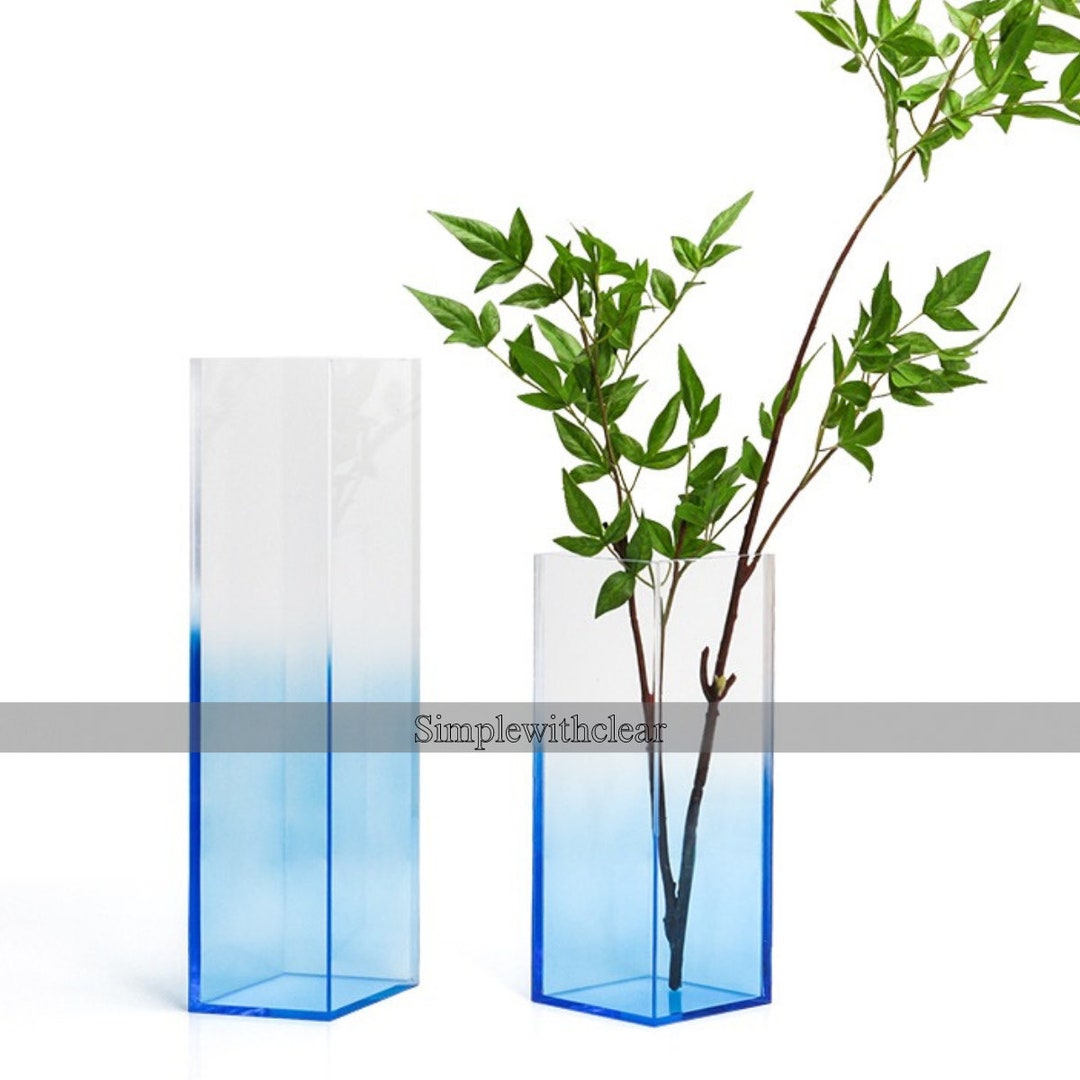 Transparent Clear Acrylic Flower Vase, Garden Vase With Large Mouth