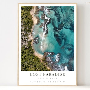Costa Rica Aerial Beach Print: Lost Paradise Wall Art (Digital Download)
