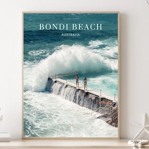 Bondi Beach Print, Bondi Beach Art Print, Bondi Beach photo, Sydney poster, Photography Print , Aerial Beach, Australia, Boho Home Decor