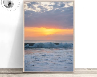 Sunset Beach Photo Costa Rica Print, Santa Teresa Sunset Photography, Costa Rica, Beach Art Print, Coastal Wall Decor, Sunset Wall Art