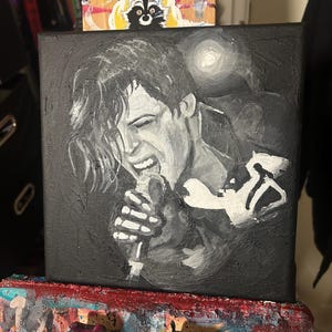 Glenn Danzig Misfits originales Gemälde - Glow in the dark Acryl auf Leinwand