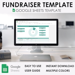 Fundraiser Template, Google Sheets Fundraiser Template, Fundraiser, Fundraiser Tracker, Fundraising Template, Google Sheets Template
