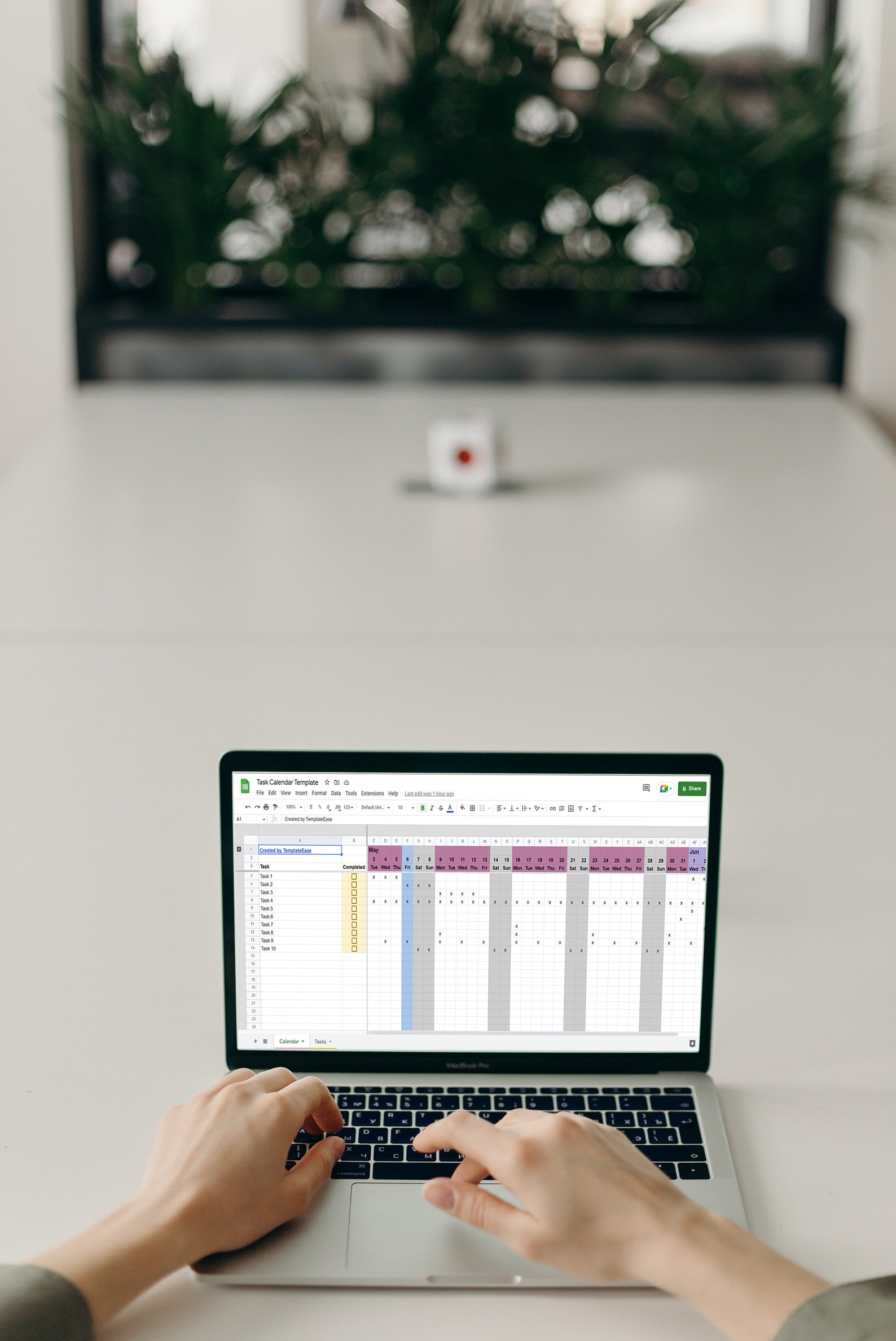 Task Calendar Template Google Sheets