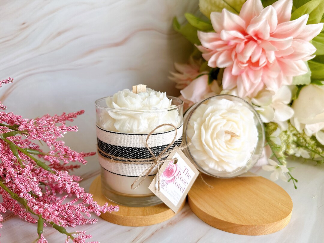 Peony Flower Candle, Home Decor, Gifts for Holiday, Strong Hot Throw Candle, Best Candle