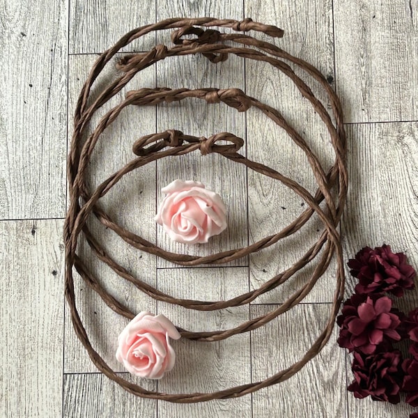 DIY Flower Crown Base Choose 2 or 3 Strands For The Floral Crown Blank Base Flower Crown Vines And Add Your Own Flowers