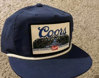 Coors Banquet River Flow Patch on Beige Rope Snapback Hat - Etsy