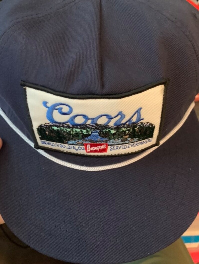 Coors Banquet Blue Landscape Snapback Rope Hat Etsy