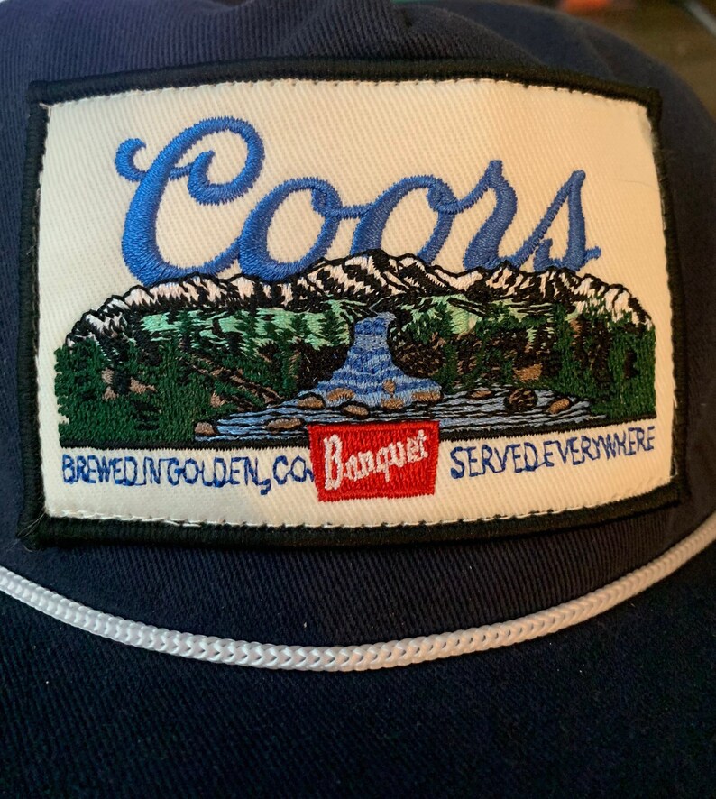 Coors Banquet Blue Landscape Snapback Rope Hat Etsy