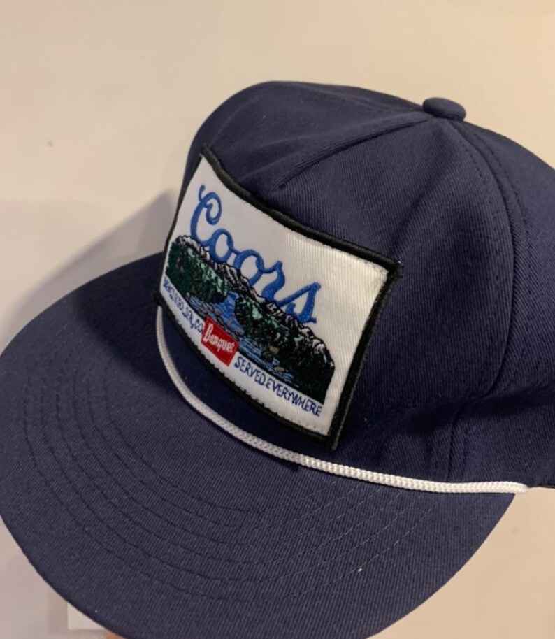 Coors Banquet Blue Landscape Snapback Rope Hat Etsy