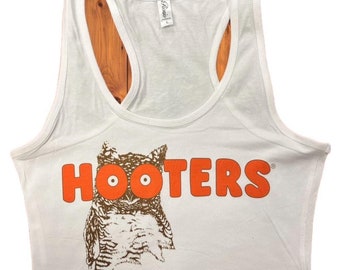 Brand New White Hooters Tank Top