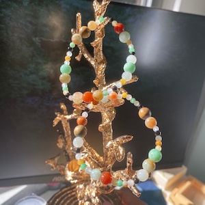 AAAAA+ Multi-color Untreated Type A Jadeite & Palo Santo Bracelet-Fragrant Natural Gemstone and Wood Bracelet | Healing Energy Gemstone