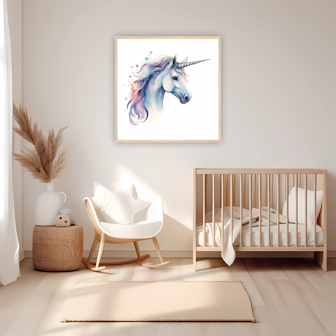Printable Wall Art - Watercolour Unicorn - DIY Decor - Etsy
