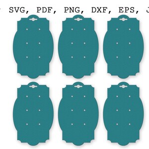 Tag earring SVG Earring card SVG Jewelry display tag SVG Files for Cricut