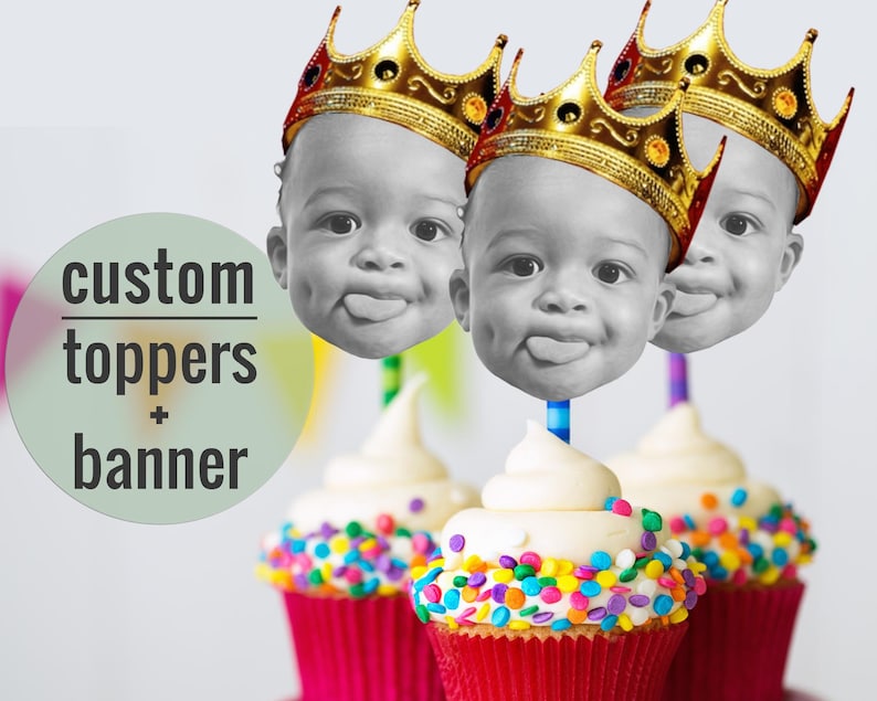 Big One First Birthday Toppers Printable Biggie Smalls 1st Etsy Australia