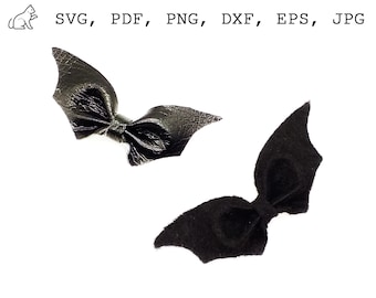 Halloween Schleife SVG Kunstleder Schleife SVG Vorlage Haarschleife PNG Haarschleife Vorlage für Cricut