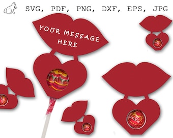 Treat holder SVG Valentines Day Lollipop holder SVG Candy holder SVG bundle Heart candy holder svg