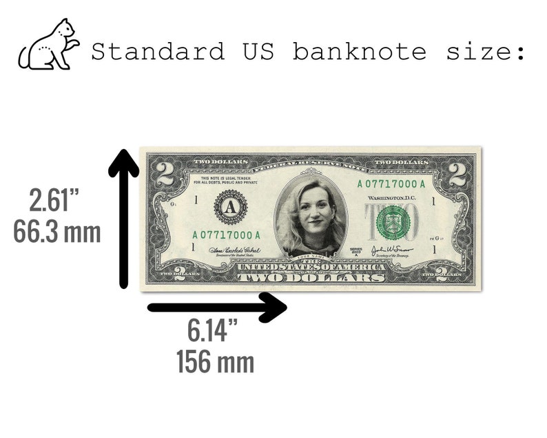 Custom Dollar Bill Personalized Dollar Digital Custom Fake Etsy